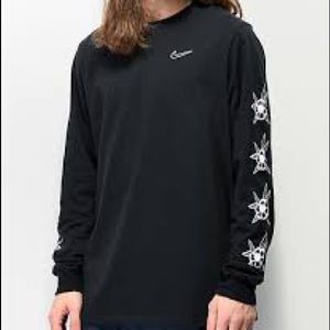 Nike SB Luck Floral Black Long Sleeve T-Shirt